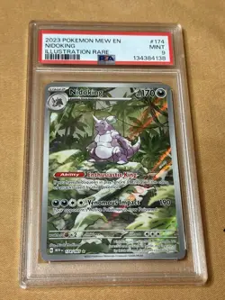 Nidoking Illustration Rare Pokemon Mew En-151 174/165 PSA 9 Mint - Image 1