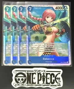 4x One Piece OP10-058 SR Rebecca - English - Foil - Playset - TCG - NM/M - Image 1