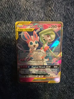 Pokemon TCG Gardevoir & Sylveon GX Holo Card 130/214 Tag Team Unbroken Bonds - Image 1