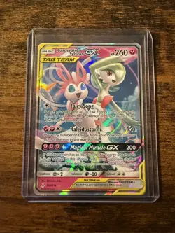 Pokemon TCG Gardevoir & Sylveon GX Holo Card 130/214 Unbroken Bonds - Image 1