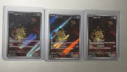 3x Team Rockets Meowth [AR] 109/098 SV10 The Glory of Team Rocket Pokemon Korean - Image 1
