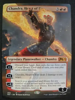 Chandra, Heart of Fire NM BORDERLESS Core Set 2021 M21 MTG FREE SHIPPING - Image 1