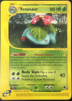 Venusaur 68/165 Expedition E-Reader Rare Pokemon Card LP - Image 1
