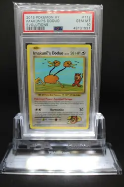 MINT PSA 10 ImakuniU's Doduo # 112/108 Secret Pokemon Card XY Evolutions Set - Image 1
