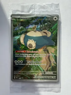 Pokemon Card Snorlax SVP 051 Illustration Rare 151 ETB Black Star Promo Sealed - Image 1
