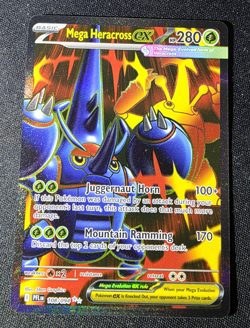 Mega Heracross EX 108/094 Pokemon Phantasmal Flames SR Full Art English Card TCG - Image 1