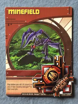 Bakugan Battle Brawlers | Minefield 🔴 Red Ability Card | Mantris | 25/48d - Image 2