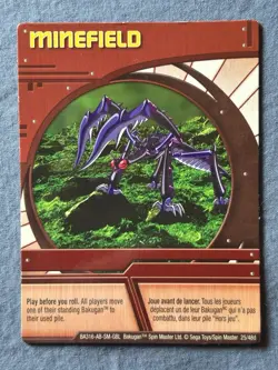 Bakugan Battle Brawlers | Minefield 🔴 Red Ability Card | Mantris | 25/48d - Image 3