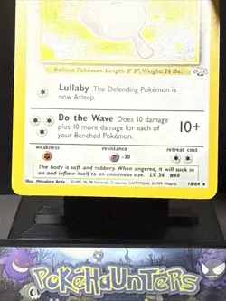 Pokemon Card Wigglytuff 16/64 Rare Holo Jungle Set WOTC Played - Image 3