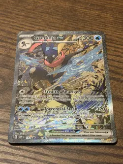 Greninja ex SVP 132 Scarlet & Violet Full Art Black Star Promo Pokemon Card NM - Image 1