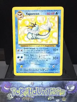 Pokemon Card Vaporeon 28/64 Non Holo Jungle Set Rare WOTC Light Play - Image 1