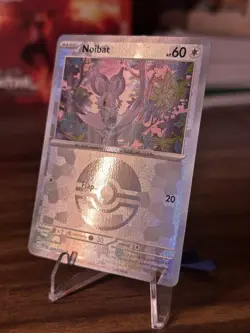 Noibat Poke Ball Pattern 090/131 Prismatic Evolutions Holo Pokemon Card TCG NM - Image 2