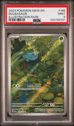Bulbasaur 166/165 Pokemon 151 Sv: Scarlet & Violet Illustration Rare MINT PSA 9 - Image 3