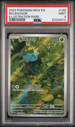 Bulbasaur 166/165 Pokemon 151 Sv: Scarlet & Violet Illustration Rare MINT PSA 9 - Image 5
