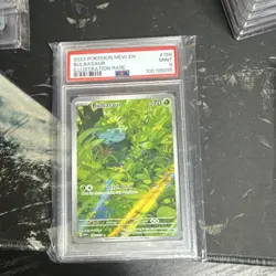 Pokemon Bulbasaur 166/165 Scarlet & Violet 151 Illustration Rare Holo PSA 9 2023 - Image 1