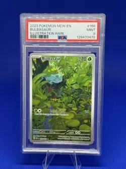 Pokemon TCG Bulbasaur Scarlet Violet-151 Illustration Rare Card 166/165 PSA 9 - Image 1