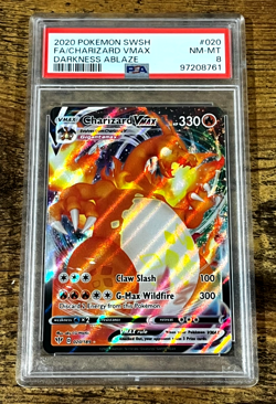 2020 Pokemon SWSH Charizard VMAX #020 PSA 8 - Image 1