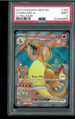 PSA 9 Charizard EX - 183/165 - SV: 151 Graded Pokemon - Image 1
