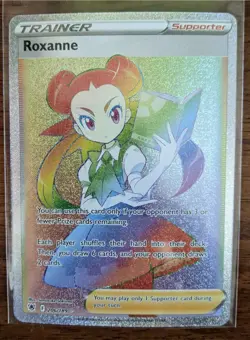 Roxanne 206/189 Holo Secret Rare Full Art Trainer Astral Radiance Pokemon - Image 1