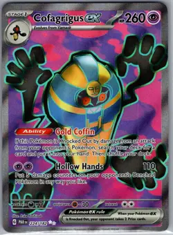 Cofagrigus ex - 224/182 SV04: Paradox Rift - Pokemon Card - NM - Image 1