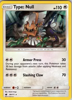 Type: Null 89/111 - Pokemon TCG Sun & Moon Crimson Invasion - Holo Rare (LP) - Image 1