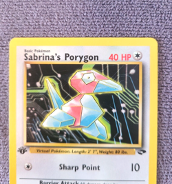Sabrina's Porygon 98/132 1st Edition Common Gym Challenge Pokemon NM 2000 WOTC - Image 3