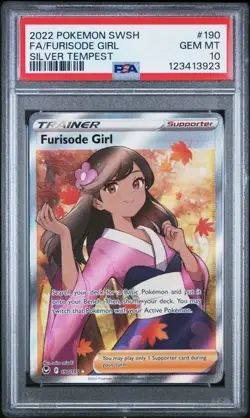 FURISODE GIRL #190 PSA 10 2022 Pokemon Silver Tempest Full Art Trainer Gem Mint - Image 1