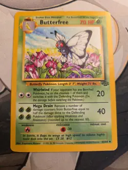 Pokemon! Butterfree - Unlimited ed Uncommon - Jungle - 33/64 - LP - Image 1
