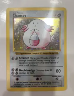 1999 Pokemon Shadowless Chansey Holo 3/102 Base Set Holo - Image 3