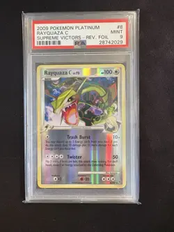 PSA 9 Rayquaza C 8/147 Platinum Supreme Victors Reverse Pokemon Holo Mint - Image 1