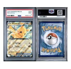 2025 POKEMON PRE EN-PRISMATIC EVOLUTIONS 028 PIKACHU EX PSA 9 - Image 2
