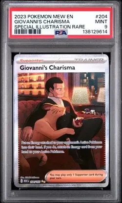Pokemon 151 Giovanni's Charisma 204/165 SIR Holo PSA 9 - Image 3