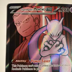 Pokemon TCG Team Rockets Mewtwo EX 213/182 Full Art Destined Rivals NM - Image 2