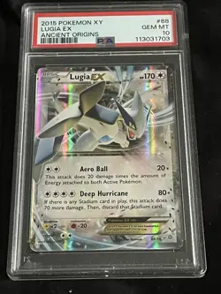 Pokemon 2015 Lugia EX 68/98 XY Ancient Origins Ultra Rare PSA 10 Gem Mint - Image 1