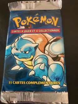 1999 Pokemon FRENCH 1st Edition Base Set Booster Pack - Blastoise Art - Image 1
