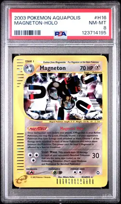 2003 POKEMON AQUAPOLIS #H16 MAGNETON-HOLO PSA 8 - Image 1
