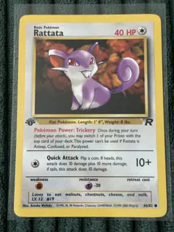 Pokemon Team Rocket 1st Edition Rattata 66/82 - Image 1