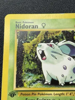 Pokemon Nidoran F 57/64 1st Edition Jungle HP / DMG - Image 3