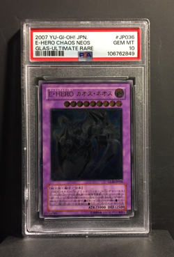 E-HERO Chaos Neos | Ultimate Rare | 2007 GLAS-JP | PSA 10 Gem Mint | Yu-Gi-Oh - Image 1