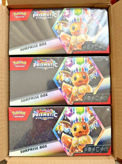 Pokemon Prismatic Evolutions Surprise Boxes! Case/Lot of SIX (6) Sealed Boxes! - Image 1