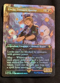 MTG Locke Treasure Hunter 475 borderless Chocobo track foil Final Fantasy NM - Image 1