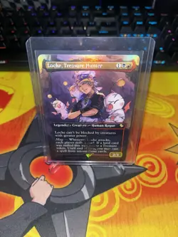 MTG Locke, Treasure Hunter (Borderless, Chocobo Track Foil) [Final Fantasy] - Image 1