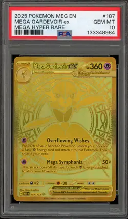 Pokemon Mega Gardevoir ex Mega Evolution Mega Hyper Rare #187 PSA 10 Gem Mint - Image 1