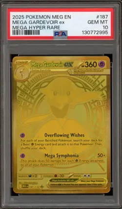 Pokemon Mega Gardevoir ex Mega Evolution Mega Hyper Rare #187 PSA 10 Gem Mint - Image 1