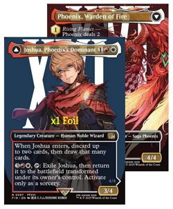 MTG Foil Borderless UB: Final Fantasy FIN Joshua, Phoenix's Dominant MINT - Image 1