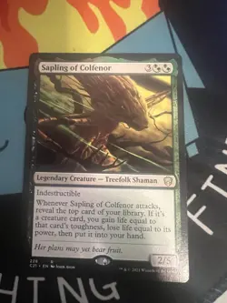 MTG Sapling of Colfenor Commander 2021 Rare Card Near Mint Condition - Image 1