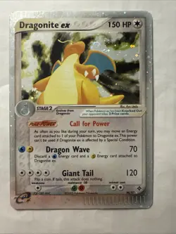 Pokemon TCG Dragonite EX Dragon 90/97 Holo Rare Card - 2003 Pokemon Dragon - Image 1