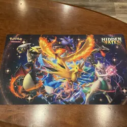Pokemon TCG Hidden Fates Playmat Shiny Charizard, Rayquaza, Mewtwo 2019 - Image 1