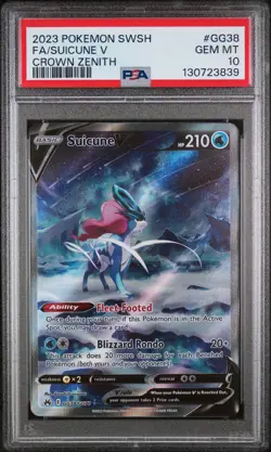 Suicune V Pokemon Sword And Shield Crown Zenith GG38/GG70 PSA 10 - Image 1