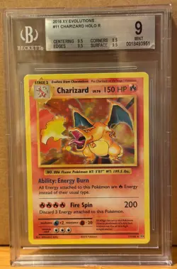 2016 Charizard #11 XY Evolutions Holo Pokemon Card BGS 9 - Image 1